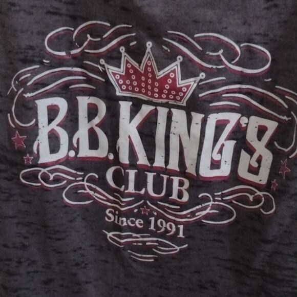 Next level apparel size small dark gray sheer static print BB King club t-shirt - Picture 5 of 5